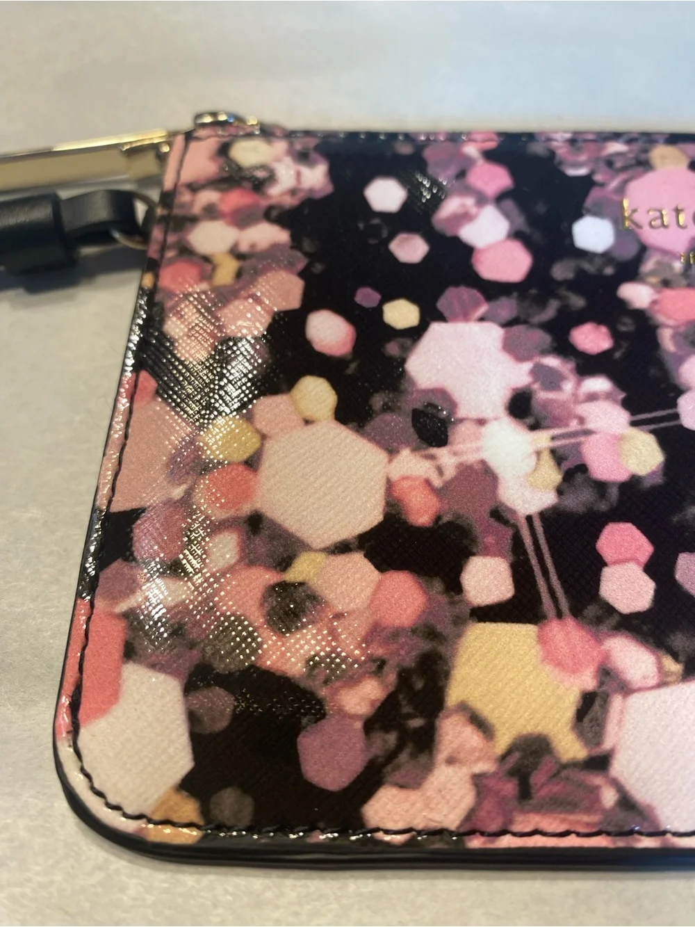 Kate Spade Grant Lane Slim Bee Wristlet Wallet Pink Confetti
